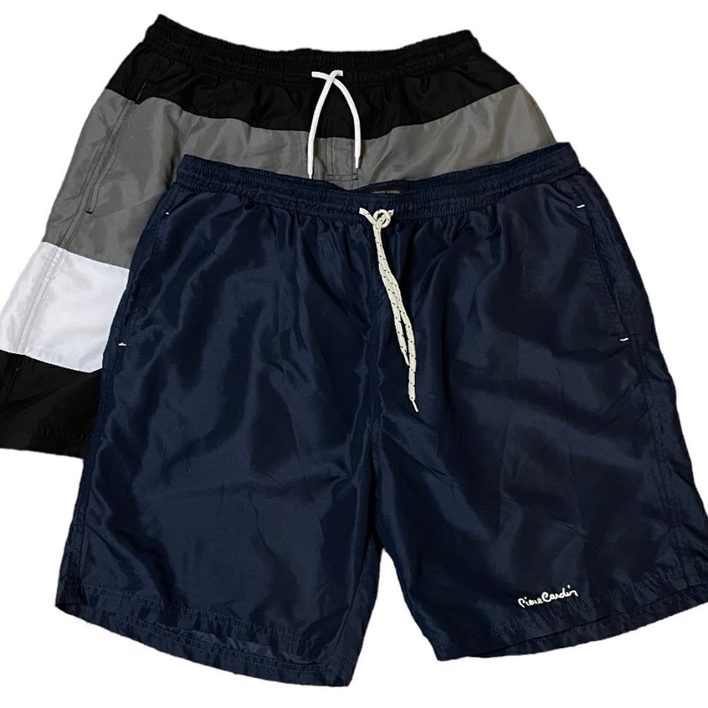Bundle of 2 Pair of Men's Pierre Cardin Swim Trunks, Size XXL, 2XL